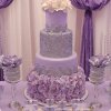 کیک بنفش همراه با تم بنفش برای تولد و نامزدی 