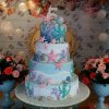 کیک جشن تولد پنج سالگی دختر خانم ها با تم زیر دریا
