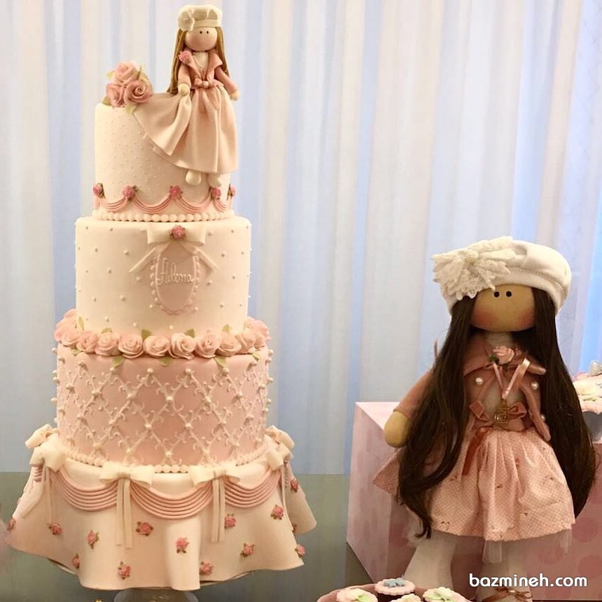 کیک عروسکی جشن تولد دخترانه