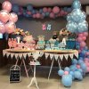دکوراسیون جشن تولد دوقلوها با تم آبی صورتی