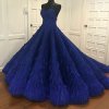 لباس باشکوه جشن نامزدی به رنگ آبی کاربنی