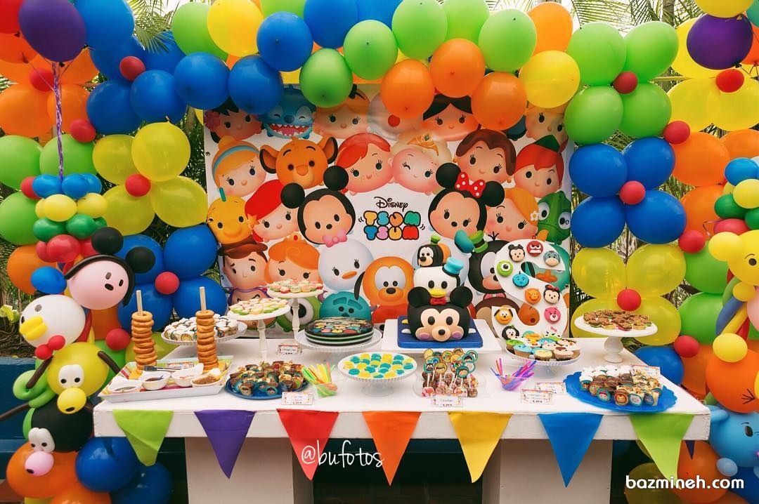 دکوراسیون و بادکنک آرایی شاد و رنگی جشن تولد کودک 