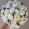 دسته گل عروس بهاری رمانتیک شیک سفید