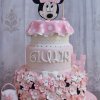 کیک فوندانت جشن تولد دخترانه با تم مینی موس (Minnie Mouse)