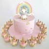 مینی کیک و کاپ کیک های فانتزی جشن تولد دخترانه با تم اسب تک شاخ (Unicorn)