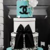 کیک جشن تولد دخترانه با تم برند شنل (Chanel)