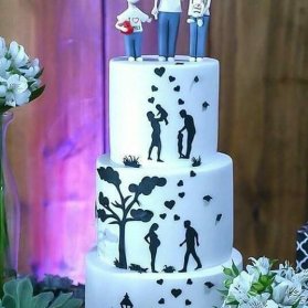 کیک چند طبقه زندگی مناسب برای جشن سالگرد ازدواج