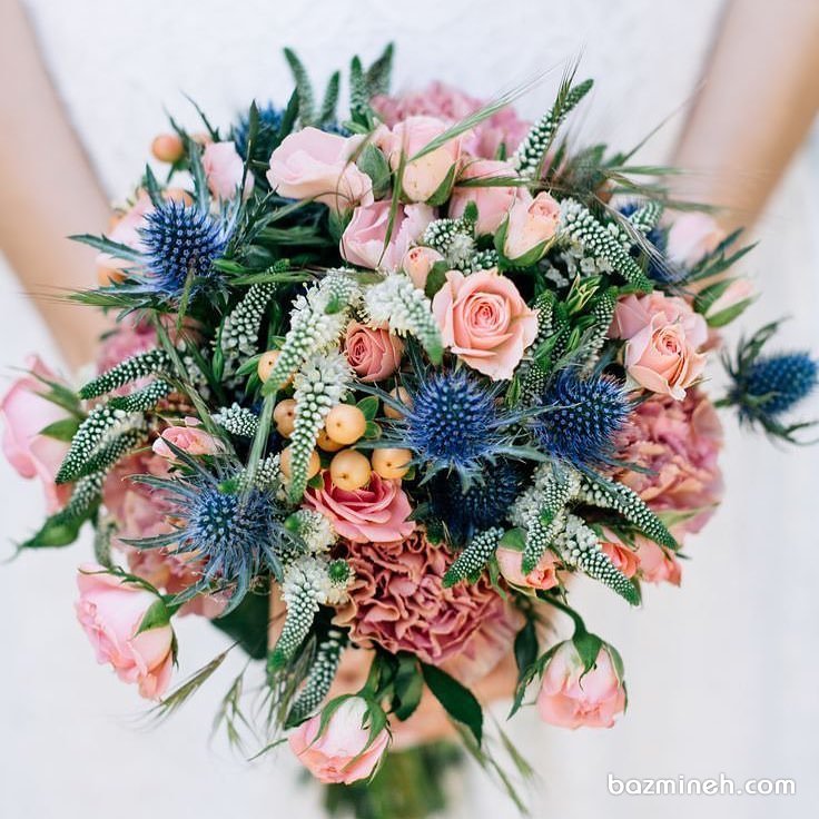 دسته گل زیبا و رنگارنگ برای عروس خانم ها با استایل بوهو