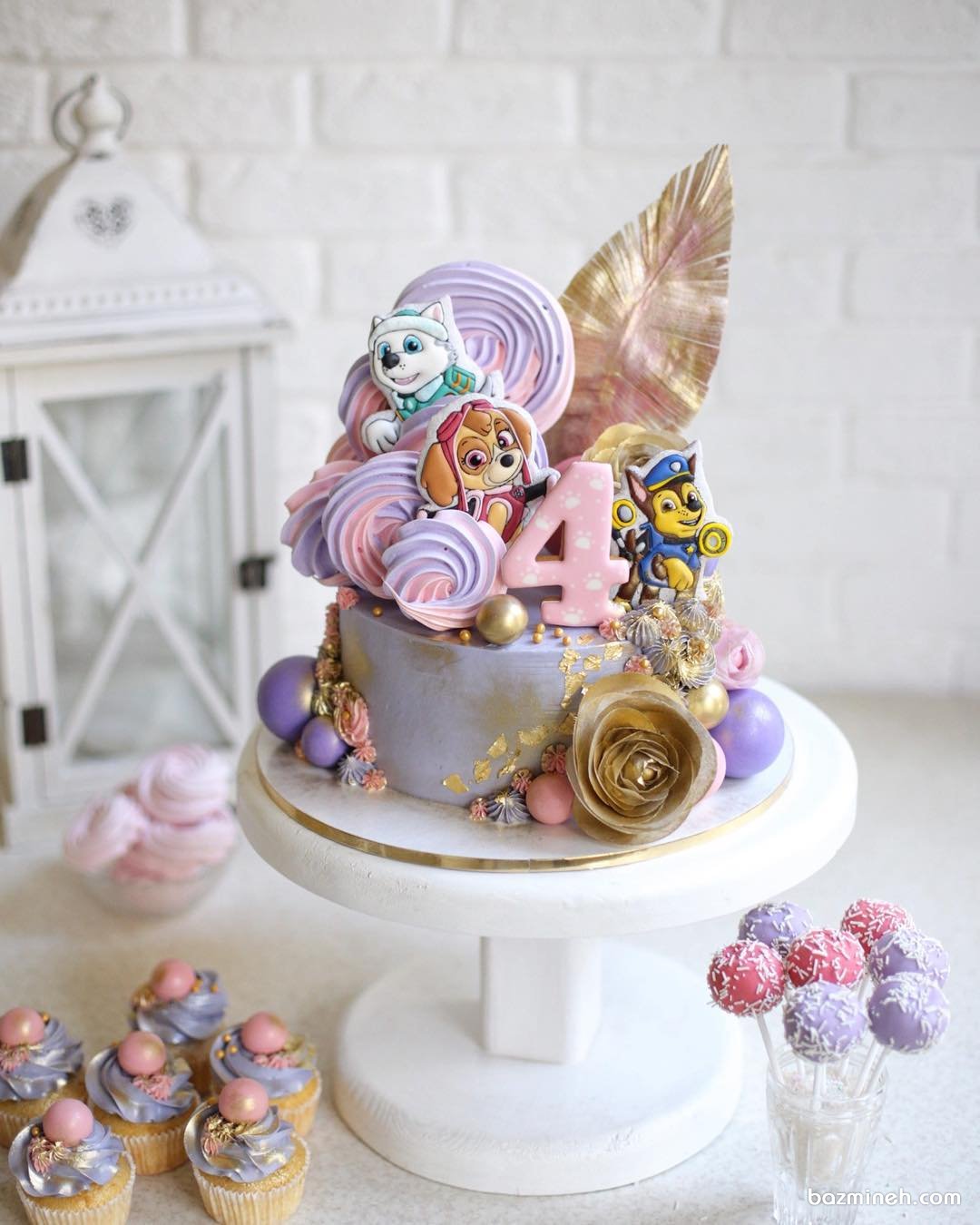 مینی کیک و کاپ کیک های فانتزی جشن تولد کودک با تم سگ های نگهبان