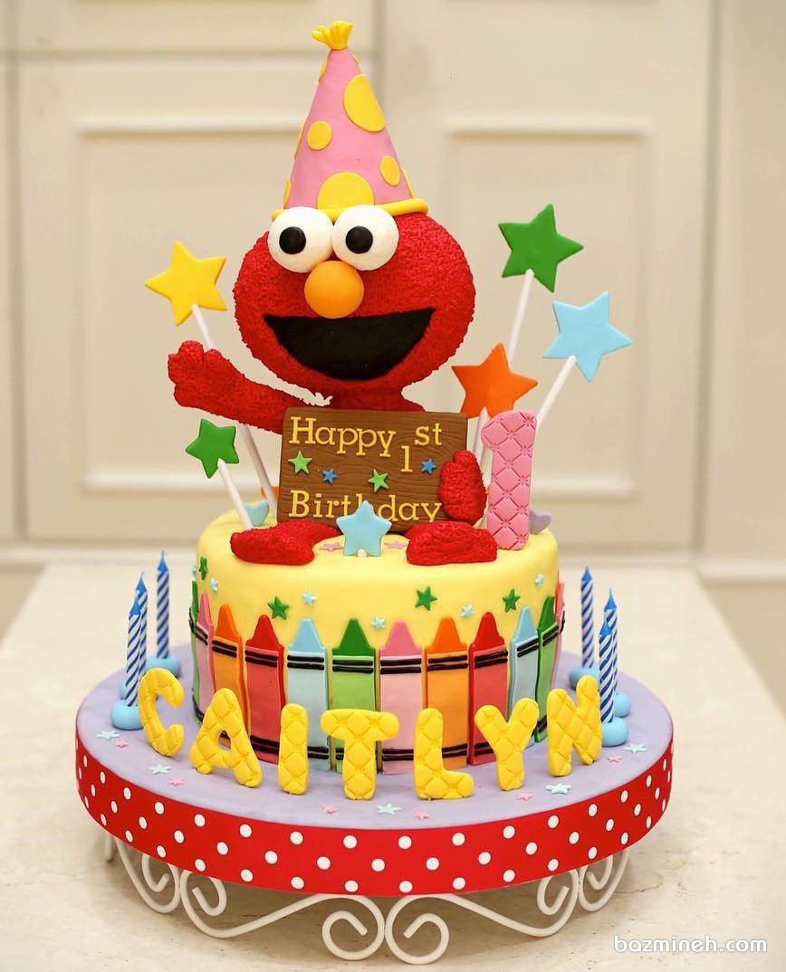 کیک فوندانت فانتزی جشن تولد کودک با تم المو