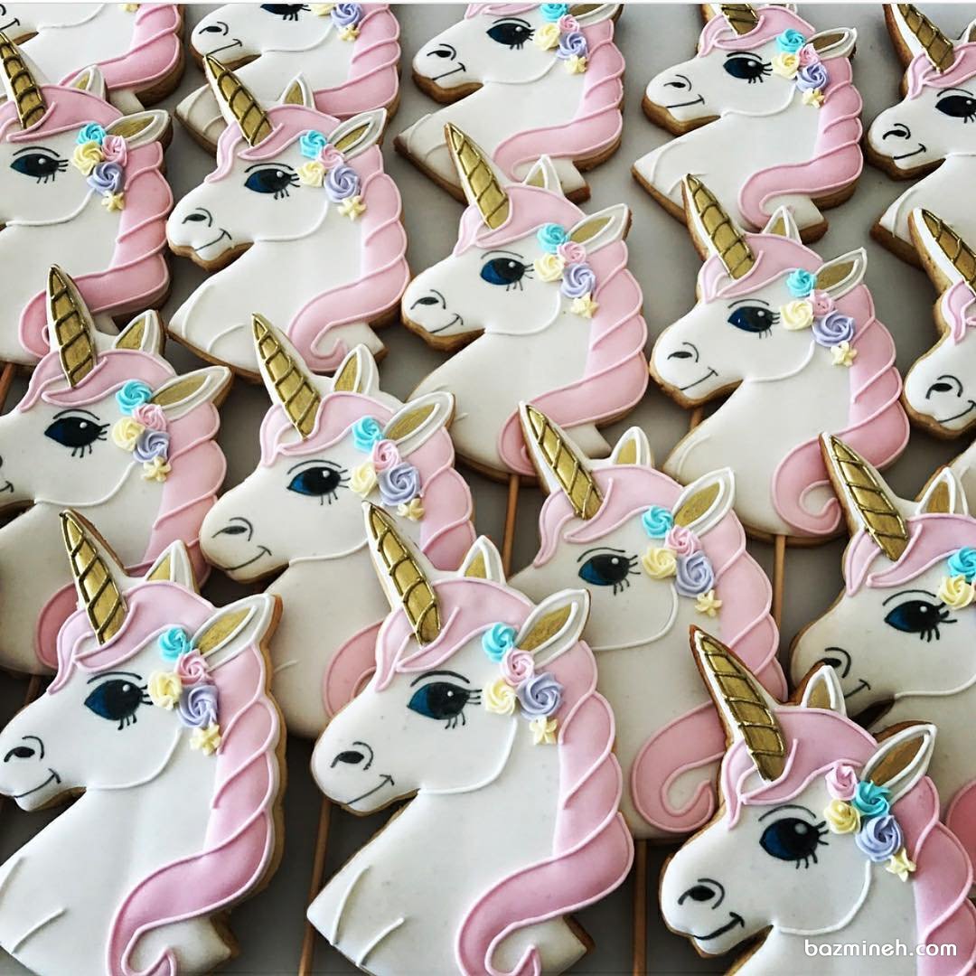 کوکی های رویایی جشن تولد دخترونه با تم یونیکورن (Unicorn)