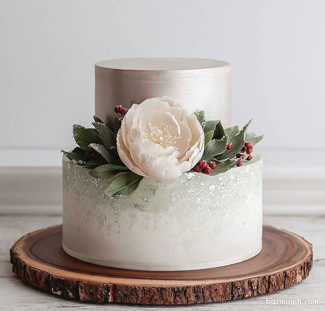 کیک ساده و شیک جشن تولد یا سالگرد ازدواج