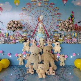 دکوراسیون جشن تولد کودک با تم بالن و خرس تدی