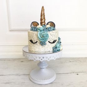 مینی کیک منحصر به فرد جشن تولد دخترونه با تم یونیکورن (اسب تک شاخ)
