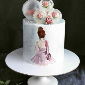 مدل کیک رویایی جشن تولد دخترونه با تم بالرین 