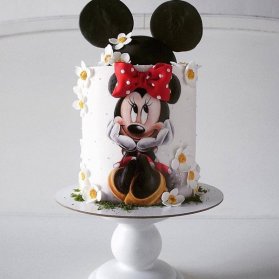 کیک جشن تولد دخترونه با تم مینی موس (Minnie Mouse)
