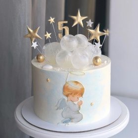 مینی کیک جشن تولد کودک با تم فرشته