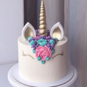 مدل کیک فانتزی جشن تولد دخترونه با تم اسب تک شاخ (Unicorn)