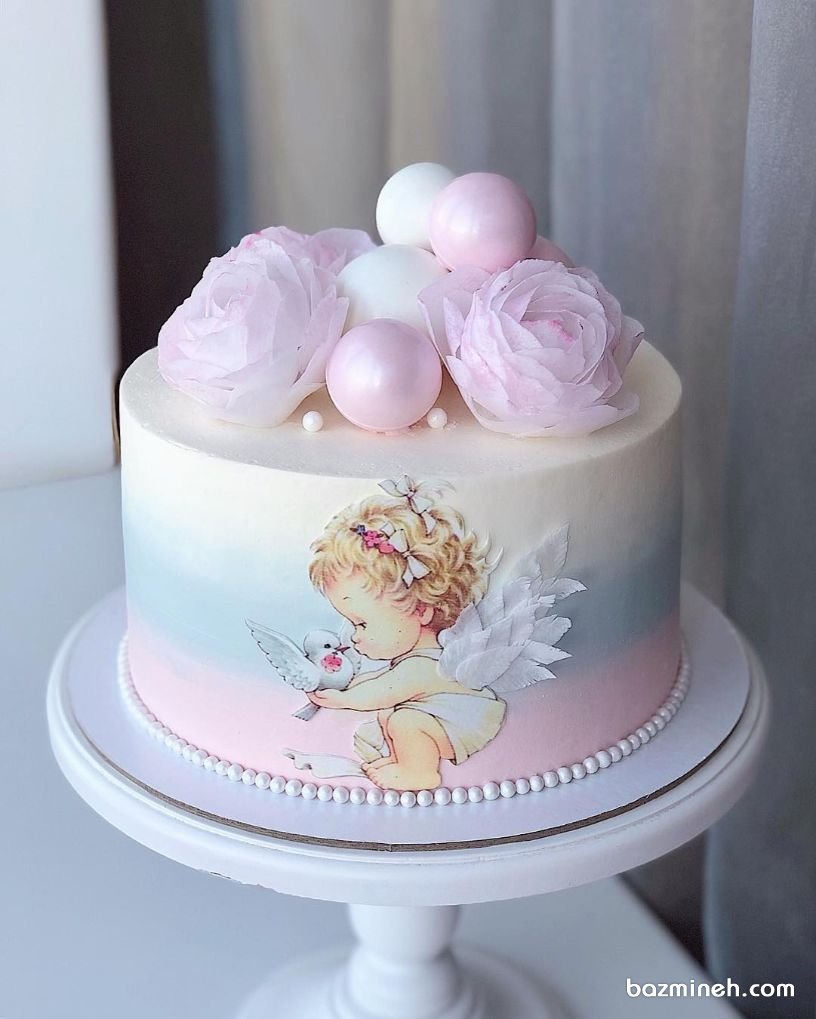 مینی کیک رویایی جشن تولد دخترونه با تم فرشته