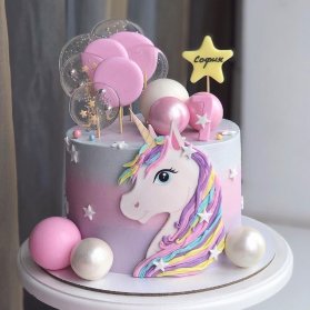 کیک رویایی جشن تولد دخترونه با تم اسب تک شاخ (Unicorn)