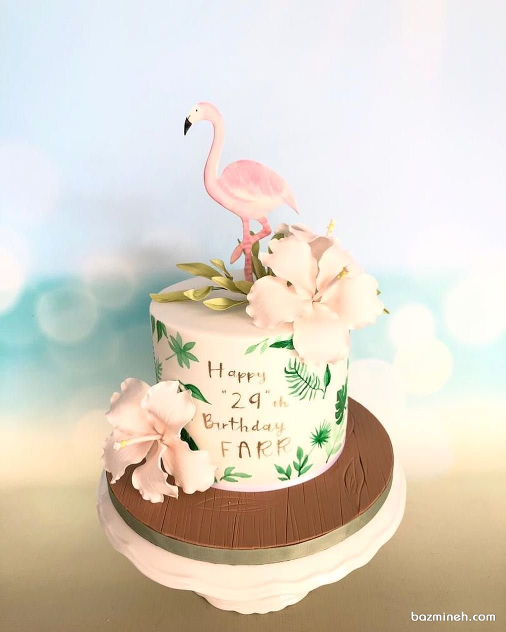 مینی کیک رویایی جشن تولد بزرگسال با تم فلامینگو
