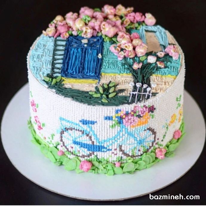 مینی کیک زیبای جشن تولد دخترونه بزرگسال با تم کوبلن
