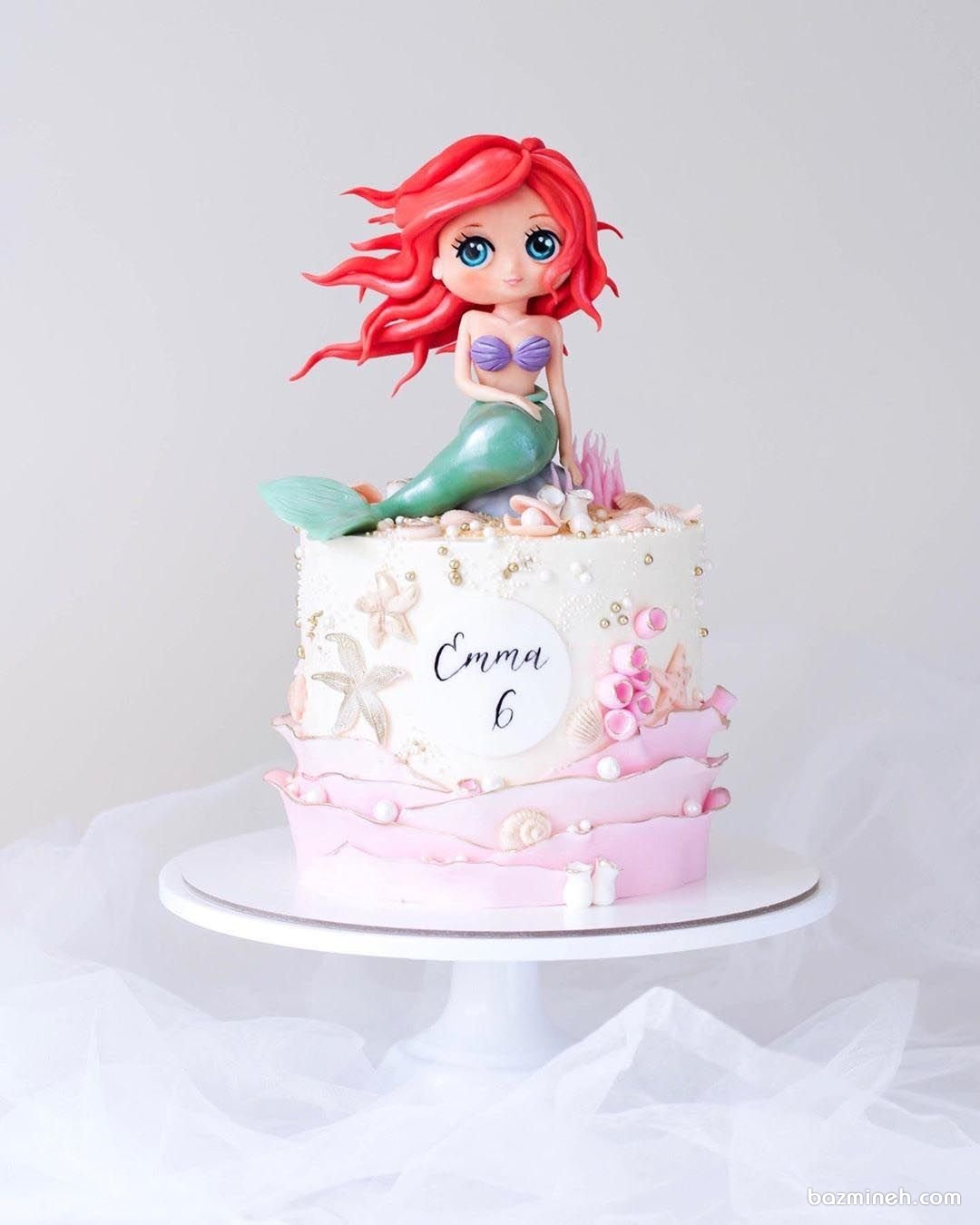 کیک رویایی جشن تولد دخترونه با تم پری دریایی